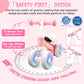 Vvinca Baby Balance Bike For 1 Year Old Girl Gifts, 4 Colorful Lighting Silent Wheels, 10-24 Month Toddler Soft Seat Balance Bik