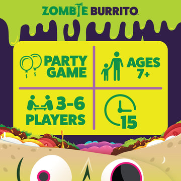 Zombie Burrito by Exploding Kittens - 3-6 Players - Ages 7+ - 15 Minutes to Play - Dodgeball Zombie Card Game - Party Game  Family Game Night  Kid and mature-themed Card Game