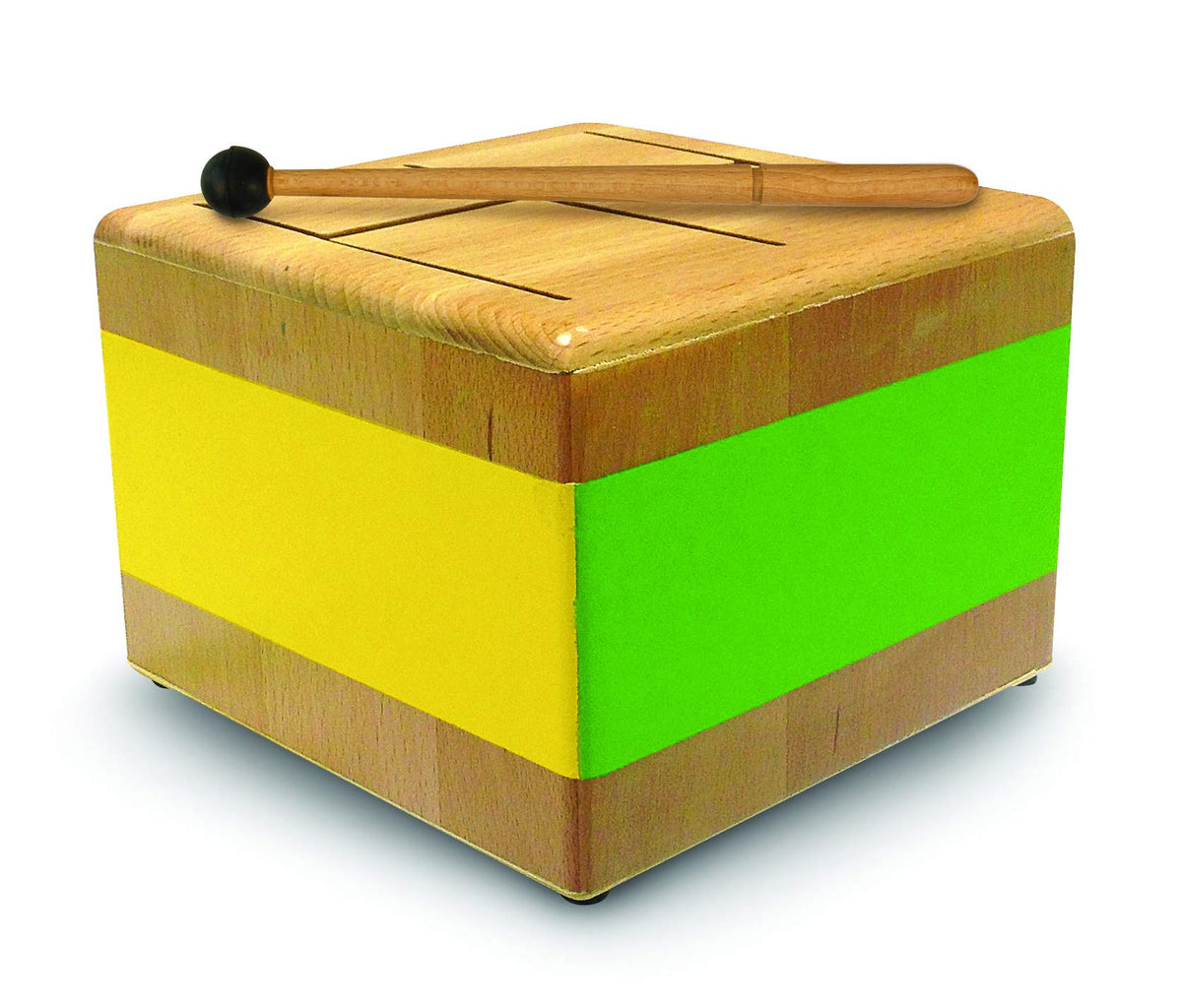 Green Tones / Square Tone Drum With Mallet