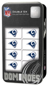 Masterpieces Officially Licensed NFL Los Angeles Rams 28 Piece Dominoes Game for Adults