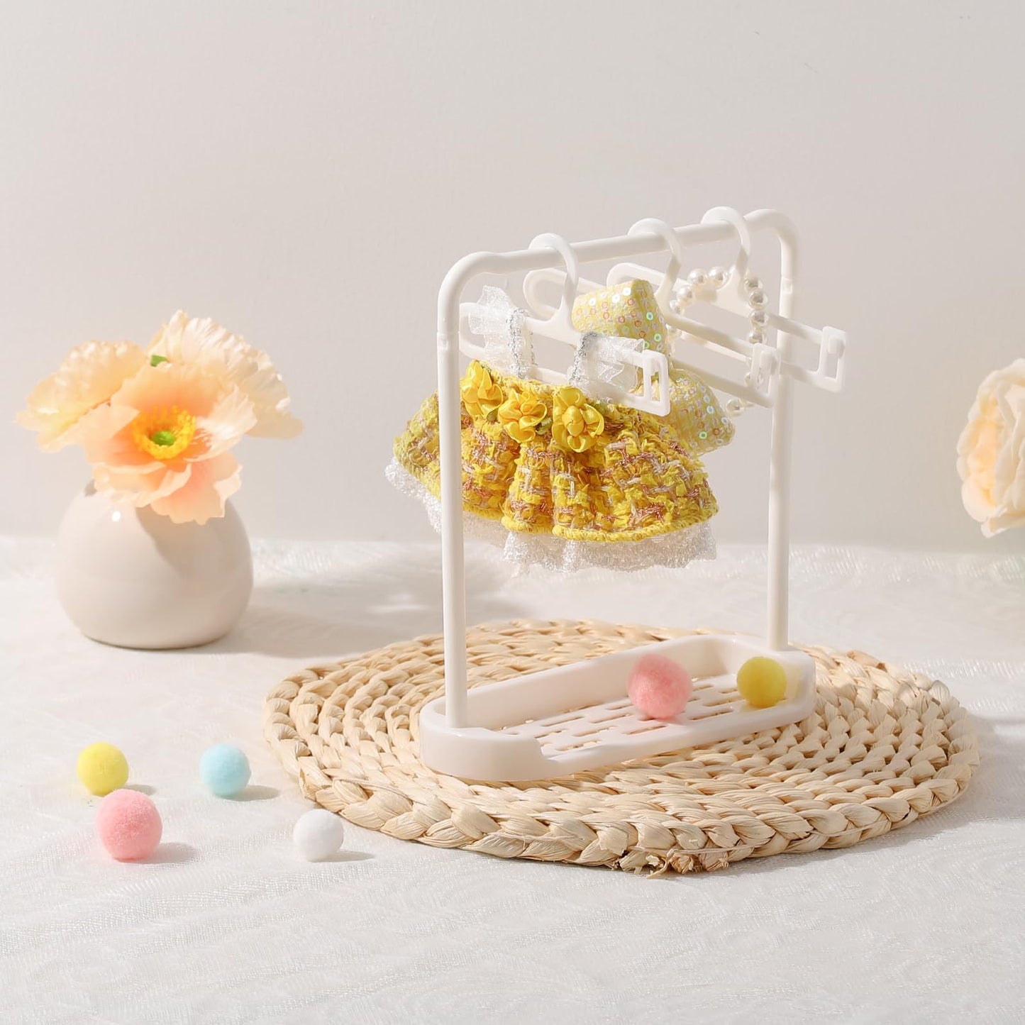 Clothes for 15-17cm Doll  Skirt Set for Dolls  1 Piece Skirt Outfit enhanced Fashion Cute Dress for 15-17cm Dolls Accessories (NO Doll) (Yellow Flower Set)