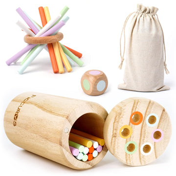 Ficcurys Montessori Toys For Toddlers 1-3,Fine Motor Skills Toys For Toddlers 1-3,Educational Toys For Baby 6-12 Months,Wooden K