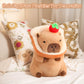 Nxnynz Cute Capybara Plush With Bread Kawaii Soft Apple Capybara Stuffed Aniamls Capybara Plush Toys Hugging Gifts Kids Girls Bo