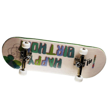 Noahwood Wooden Fingerboard Complete Present Gift(Deck,Truck,Wheel) (Happy Birthday)