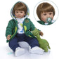 Icradle Realistic Looking 24Inch 60Cm Reborn Toddler Fridolin Soft Silicone Bebe Doll Reborn Princess Long Hair Doll Toy For Ages 3+ (Boy)