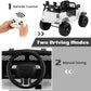 Olakids Kids Ride On Truck, 12V Electric Vehicle Jeep Car With Remote Control, Toddlers Battery Powered Toy With 2 Speeds, Spring Suspension, Double Open Doors, Led Lights, Music, Tf, Usb, Mp3 (White)