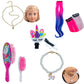 Saiburaz 18 Inch Doll Hair Accessories - Rainbow Unicorn Kit, Brush, Styling Set For Girls Gifts