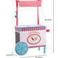 Ice Cream Cart Kids Pretend Play Stand- 33+ Pc Accessories, Realistic Premium Wooden Toy Set, Money Box, Chalkboard & Icecream T