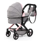 Bayer Design Dolls: Pram Xeo: Butterfly Grey & Pink - Matching Handbag, Adjustable Handle, For Dolls Up To 20'', Ages 3+