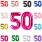 50 Balloon Number, Hot Pink Number 50Th Birthday Balloons 40 Inch, 50 Years Old Hot Pink Birthday Decorations For Men Women, 50T