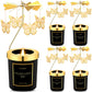 Conelist 4 Pack Christmas Butterfly Candle Gift for Women Hummingbird Rose Moon Cat Lavender Rose Scent Spinning Candle Rotatabl