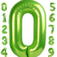 Number Balloon 40 Inch Big 0 Light Green Giant Balloons, Baby Girl Boy Dinosaur Birthday Decorations For 10 20 Birthday Decor, J
