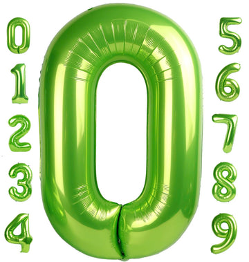 Number Balloon 40 Inch Big 0 Light Green Giant Balloons, Baby Girl Boy Dinosaur Birthday Decorations For 10 20 Birthday Decor, J