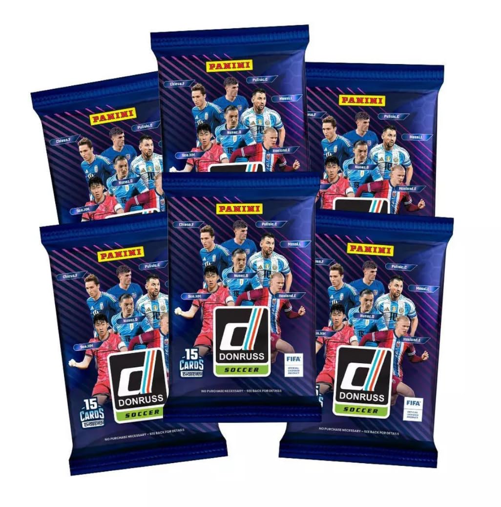 2024-2025 Panini Donruss Soccer Blaster Box - 6 Pack Of 15 Soccer Cards