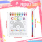 Weekgrat 24 Pcs Valentines Day Kids Gift Sets DIY Valentines Coloring Greeting Card 10 Color Stackable Crayon Valentines School