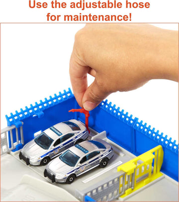 Matchbox Cars Playset, Action Drivers Police Station Dispatch, 1 Toy Helicopter & 1 Ford Police Car With Lights & Sounds