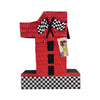 APINATA4U Number One Race Car Pinata, Red Checkered Flag for First Birthday, Racing Theme Party Supplies, Race Track Decor, Kids