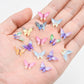 WOZADU 200 PCS Mini Resin Butterfly Figurines for Crafts Luminous Tiny Resin Animal Miniature Things for Dollhouse Fairy Garden Micro Landscaping Decoration Cake Toppers Decor