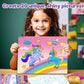 Yazhiji Foil Art Craft Kits For Kids Unicorns Princess Mess -Free Fun Activity Set For Child,Diy Printing Craft Kits, Gifts For