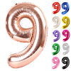 Rose Gold Number 9 Balloon 40 Inch, 9 Balloon Number, 9Th Birthday Decorations, Rose Gold Party Supplies For Boys Girls