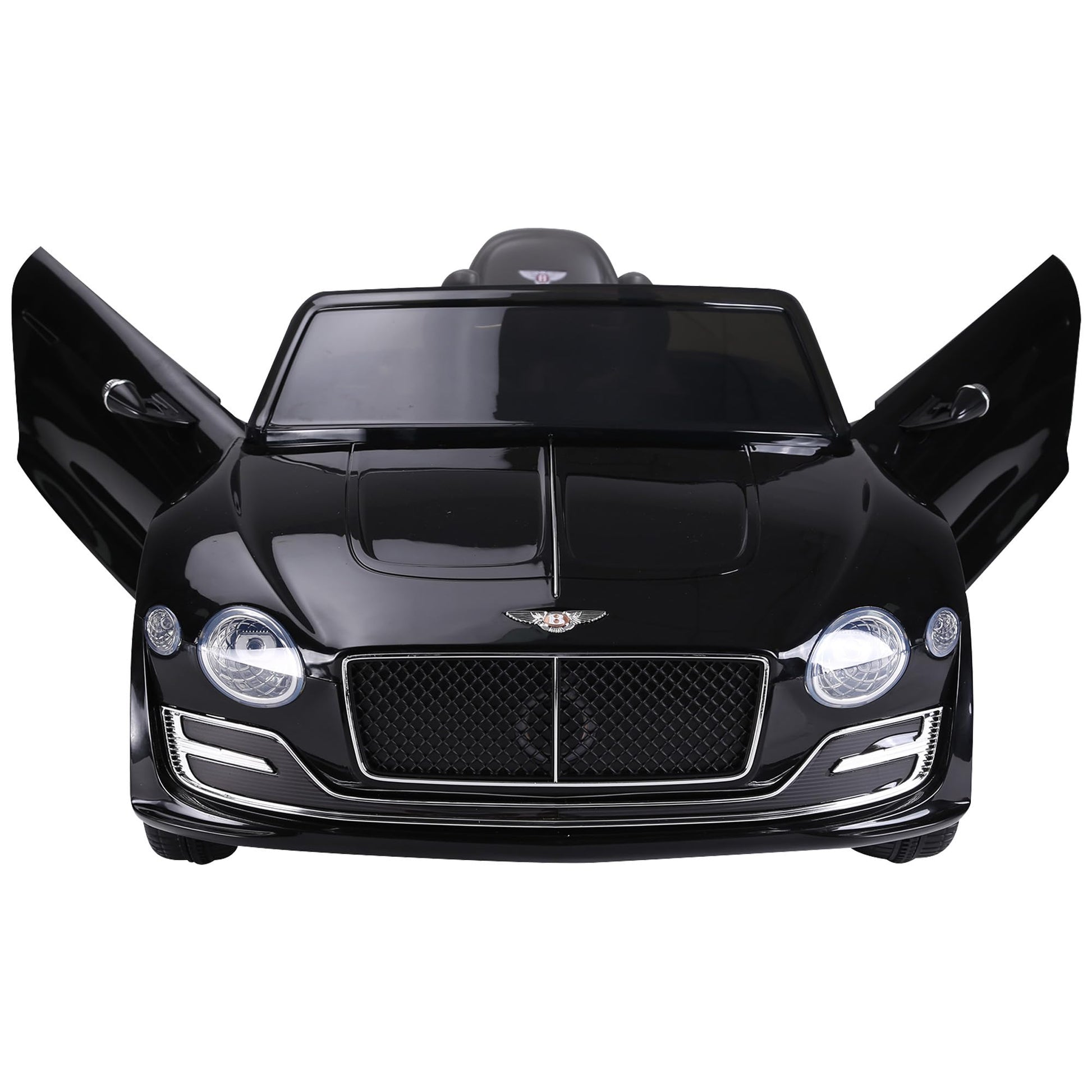 Aosom Licensed Bentley Exp12 Kids Electric Car With Parent Remote Control, 12V Ride On Car With Butterfly Doors, Startup Sound, Suspension, Mp3 Player, Songs, Horn, Lights, Black