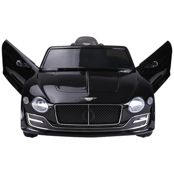 Aosom Licensed Bentley Exp12 Kids Electric Car With Parent Remote Control, 12V Ride On Car With Butterfly Doors, Startup Sound, Suspension, Mp3 Player, Songs, Horn, Lights, Black