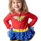Warner Bros. Justice League Wonder Woman Little Girls Zip Up Costume Hoodie Red 7-8