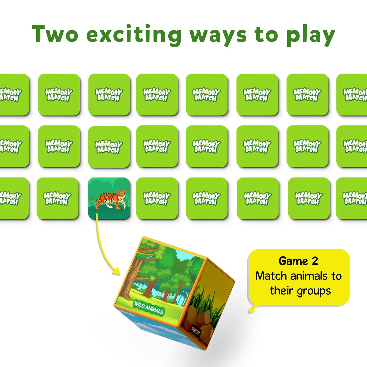 Skillmatics Board Game - Memory Match Animals, Fun & Fast Memory Game For Kids, Preschoolers, Toddlers, Gifts For Boys & Girls Ages 3, 4, 5, 6, 7