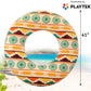 Playtek Toys Giant Pool Float Ring, Large Round Tribal Colors Swim Tube, Durable Floats For Swimming On Beach, Pool, Water Sports (Pt8028)
