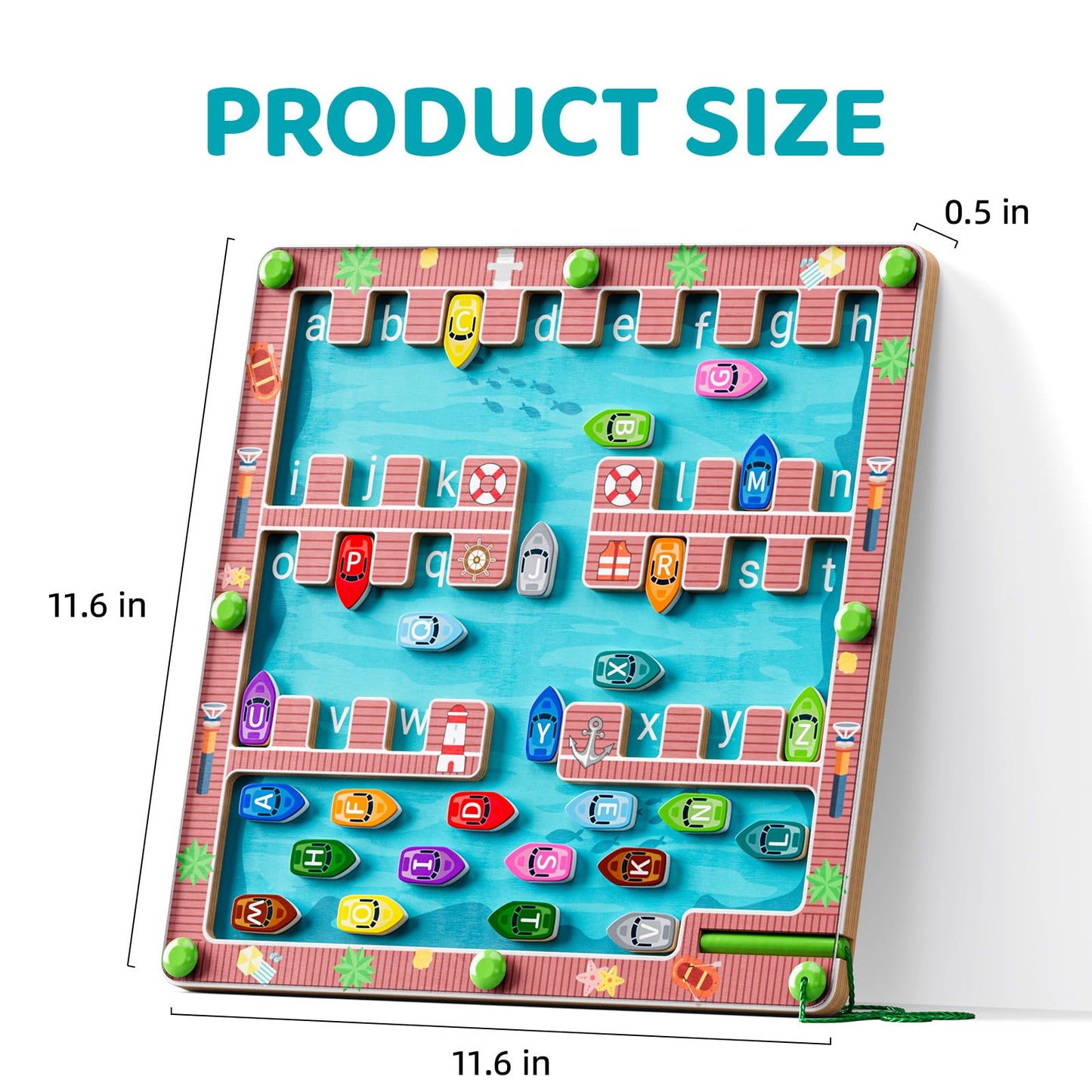 Magnetic Alphabet Maze Montessori Toys - Toys For 3+ Year Old Boys And Girls, Fine Motor Skill Education Toys For Toddler Preschool Learning Activities, Gift For Kids Toddler
