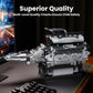 Mould King RR V12 Engine Kits That Runs  Build Your Own Combustion Engine  Model V8 Engine Kits for Display  Physical Science Experiment Toy for 14+ Kids Boys and mature-themed 10205 (733 Pcs)