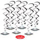 Beistle 24-Piece Flying Saucer Whirls Hanging Spirals, Extraterrestrial Spaceship Design, Space Alien Party Decorations for Birt