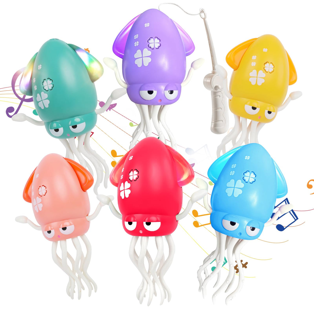 Wotoys Dancing Octopus  Electric Crawling Musical Baby Toy With Led Lights & Music, Rechargeable Interactive Sensory Toy, Perfe