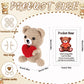 Positive Bear, Pocket Hug Bear With Love Heart Bear Crochet Doll Valentine Bear Emotional Support Animals Knitted Bear Toy For C