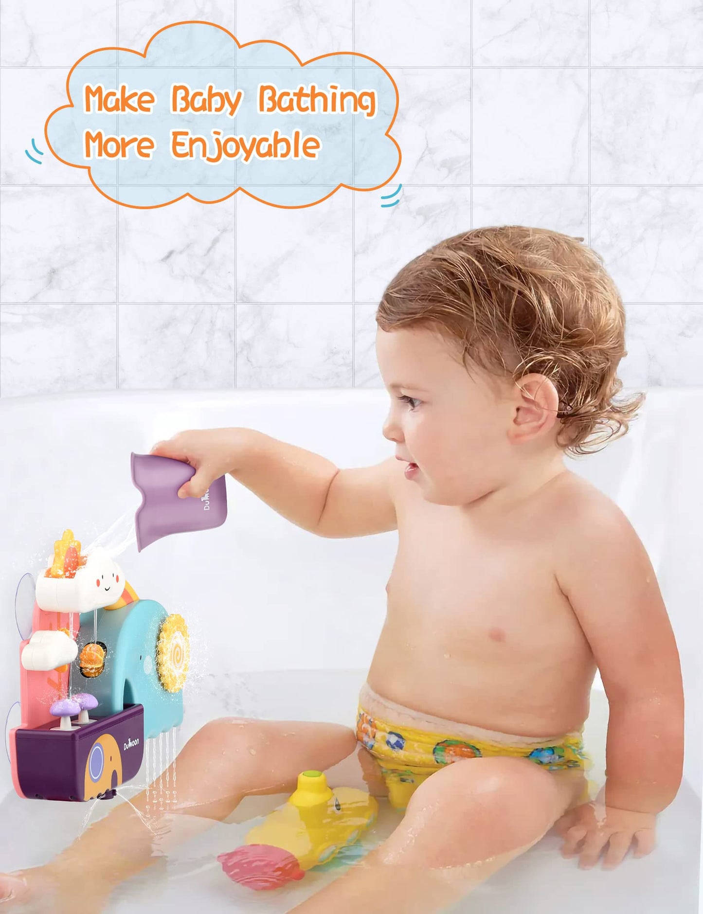Ti-Too Baby Bath Toys, Fun Simple Physics Educational Bathtub Water Toy, Bath Time Fun Splash Toys For 1, 2, 3+ Year Old Boys Gi