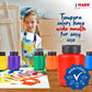 J MARK 38-Piece Toddler Paint Set, Includes Washable Tempera Paint, Art Smock, Painting Paper, Brushes, Tools