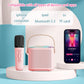 Mini Karaoke Machine For Kids,Portable Bluetooth Speaker With Wireless Microphone For Kids Toddler,Gifts For Girls And Boys Birthday (Pink 2 Mic) (Pink 2 Mic)