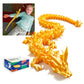 Meet Gladness 24 In 3D Printed Dragon, 24Inch Dragon,3D Dragon Toy,Large Dragon Present,Ariculated Crystal Dragon(Gold)