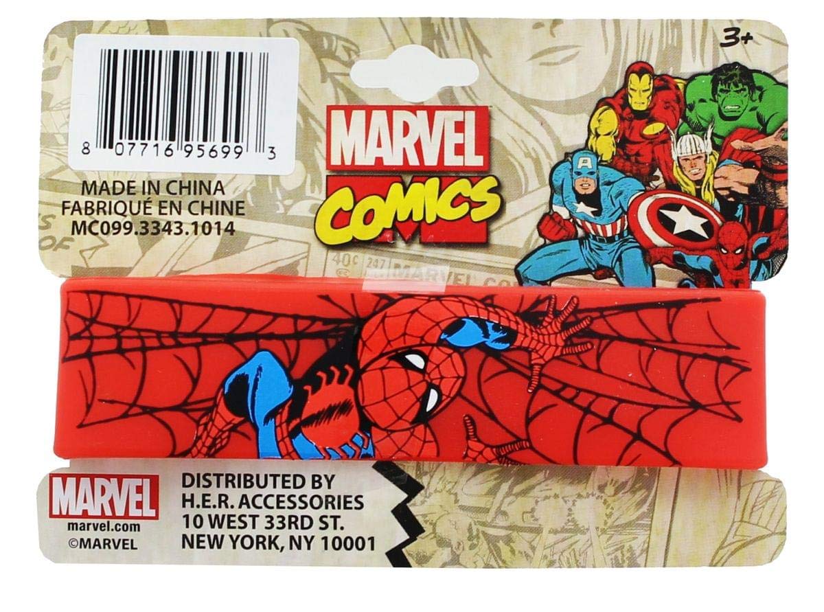 Marvel Comics Superhero Spider-Man Printed Rubber Cuff