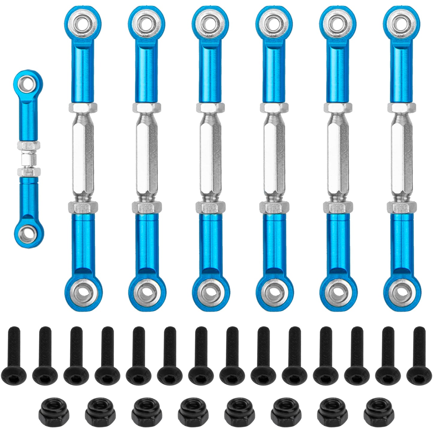 Vgoohobby Aluminum Adjustable Turnbuckles Rod Camber Links Steering Linkage Pull Rod Tie Rod Compatible With Traxxas 1/10 Slash