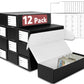 Azen 12 Pack Trading Card Storage Box, Hold 11000+ Standard Trading Cards, Cardboard Storage Box With 20 Dividers And 12 Labels