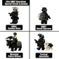 Koowants SWAT Set with 12 SWAT Officers  2 Mounted Police with Horse - 1 Helicopter  1 protective coveringed SWAT SUV Vehicle and 2 Motorcycle Safe & Durable ABS - Great Gift for Kids  Boys  and Collectors