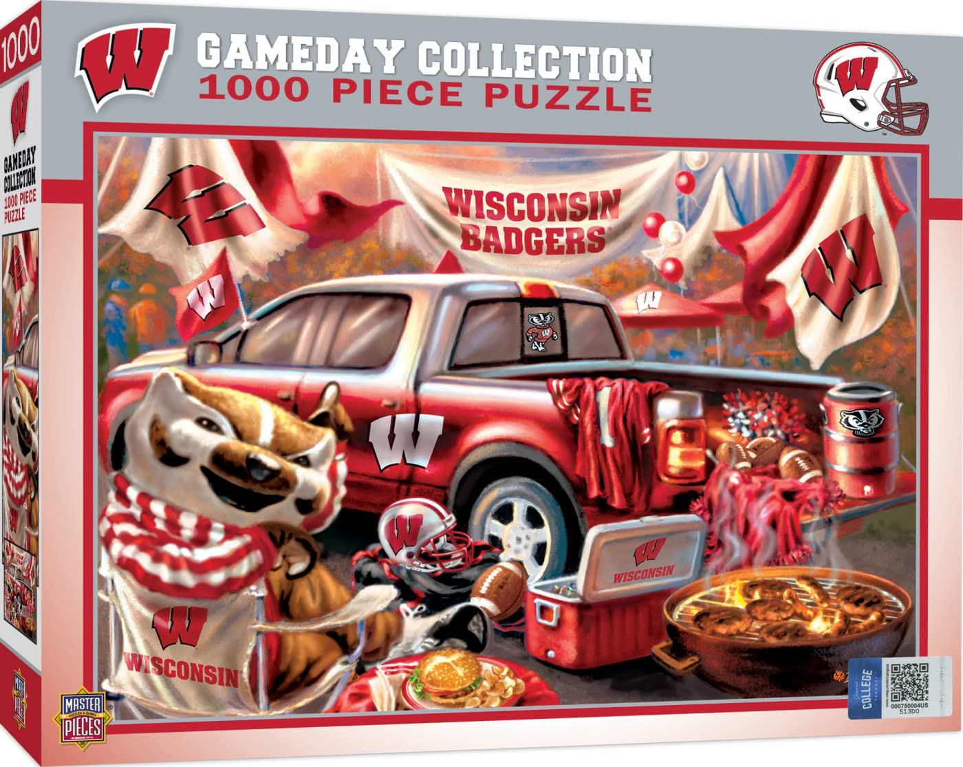 MasterPieces NCAA Gameday Puzzles Collection - Wisconsin NCAA Gameday Collection 1000 Piece Jigsaw Puzzle  19.25 x 26.75
