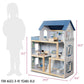 Lil' Jumbl Kids Wooden Dollhouse, 17-Piece Accessories & Furniture Are Included, With Balcony & Stairs, 3 Story Easy To Assemble