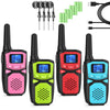 WokTok Kids mature-themed Suitable Walkie Talkie  Rechargeable  Outdoor Camping Game Toys  Birthday Gift  Suitable for 8-12 3-5 Years Old Boys and Girls 2-Way Long Distance Radio  4 Packs