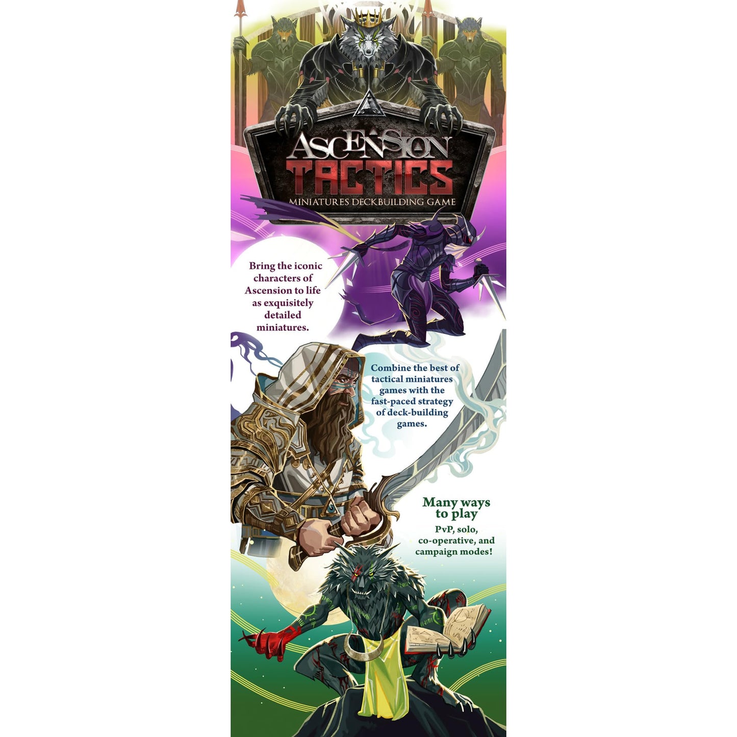 Playroom Entertainment Ascension: Tactics Board Game - Deckbuilding Miniatures, 1-4 Players, Ages 10+, Multicolor, Model 10322