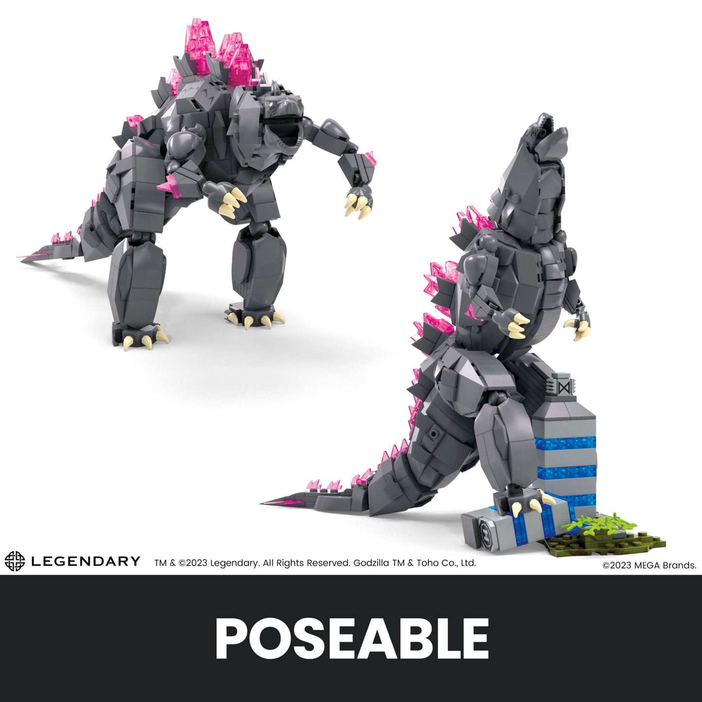 Mega Godzilla x Kong: The New Empire Building Set  Godzilla Action Figure with 543 Pieces and Accessories  Build & Display Toy for mature-themed Collectors