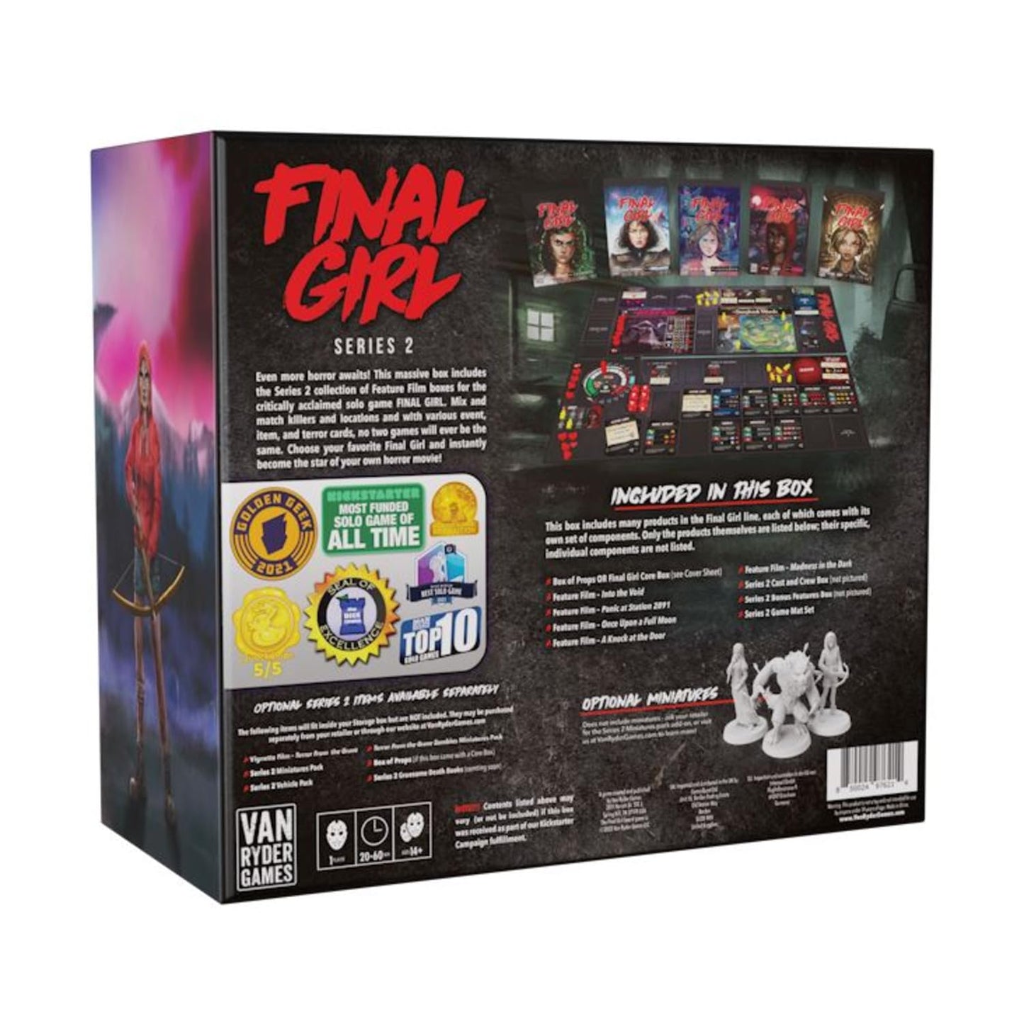 Van Ryder Games Final Girl Series 2 Storage Box - Purple Cardboard Organizer for Board Game & Add-ons, Model VANVRGFGSTOR2