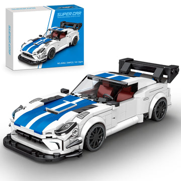HIGH GODO Sports Car Building Set, Racing Car Decor Model Kit, Cool Collectible Cars Toys Gifts for Adults Teens Age 14+ (394 Pi
