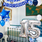 15Th Birthday Party Decoration For Boys, Happy Birthday Banner Blue Number 15 Birthday Balloons 15Th Birthday Latex Confetti Bal